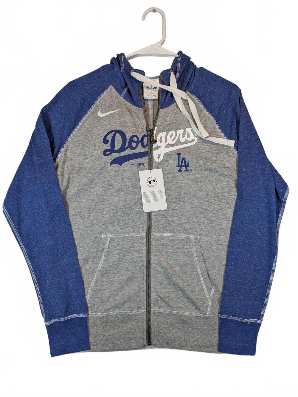 Nike Los Angeles Dodgers MLB Full Zip Hoodie Sweatshirt Jacket Womens Medium